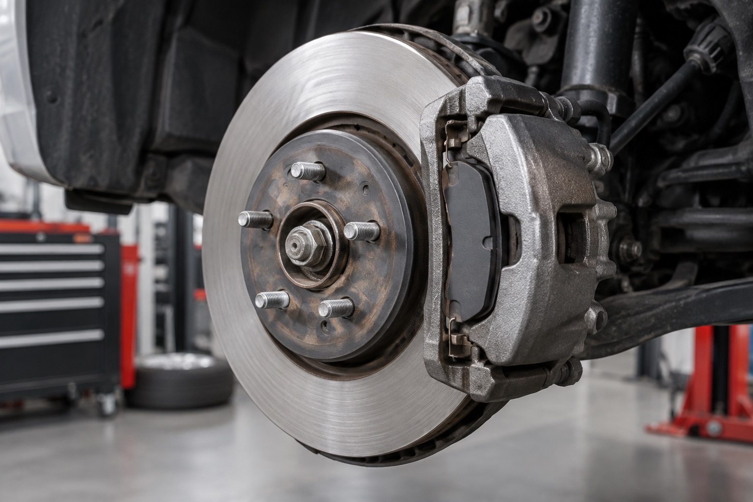 Brake disc, caliper and pads