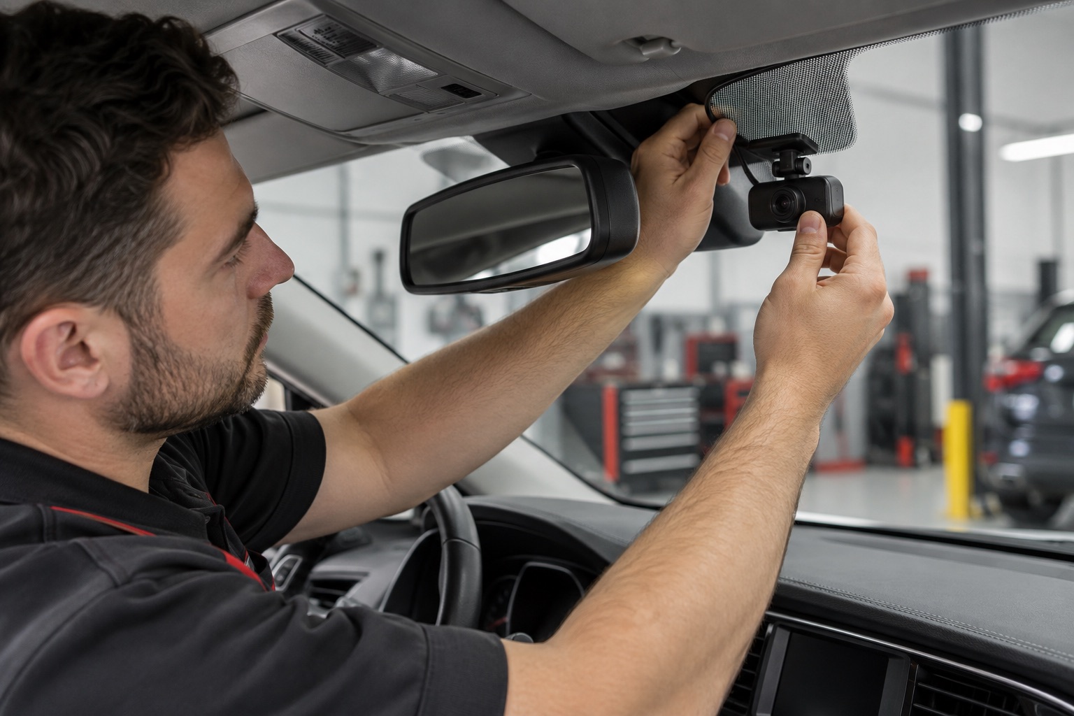 Vehicle camera and wiring installation