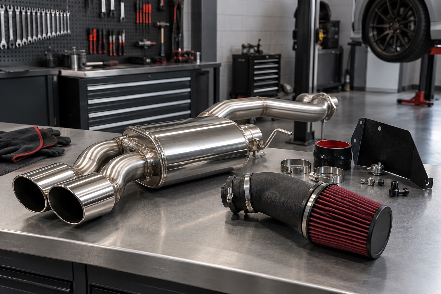 Exhaust and intake components